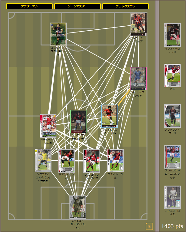 WCCF】リクエストからチーム紹介⑥ ACミラン縛り(ロッソネーリ)編