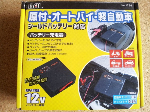 スペイシー100のバッテリー充電 Bal No 1734使用 自然の中にruntofun