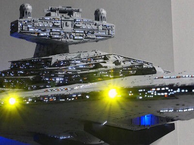 完成】ズベズダ・スターデストロイヤー、ZVEZDA, STARDESTROYER, 1:2700 Scale : 電飾模型工房