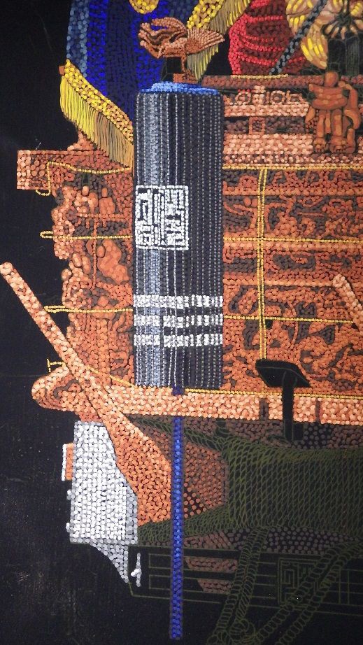 美術品　だんじり岸和田祭　超お宝　希少 アート　書画　地車　天然木製額縁 美術品 だんじり岸和田祭 超お宝 希少 アート 書画 地車 天然