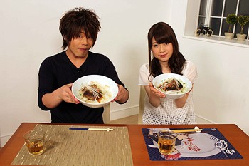 松岡禎丞 石上静香 動画番組 食戟のソーマ お食事処 まつおか 第3回が配信中 ゲストの石上静香にまつおか流ツグバーグでおもてなし 声優メモ帳