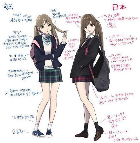 韓国人 韓国の制服と日本の制服の違いがこちら 日韓が靴以外同じ 韓国の反応 世界の憂鬱 海外 韓国の反応