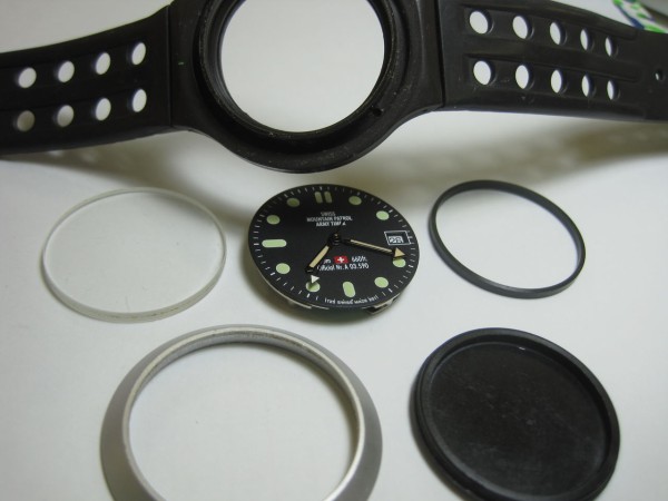 スイスマウンテンパトロール腕時計 中古】Swiss Mountain Patrol Army クオーツ 200m□電池交換の