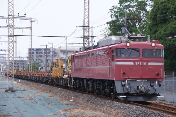 Ef81 81号機牽引 新津工臨返空 リョウタンpp