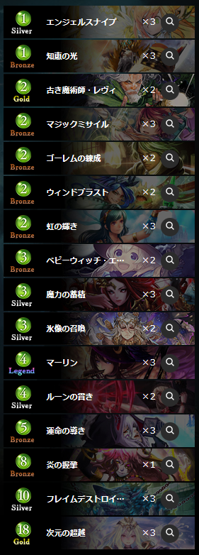 シャドウバース Shadowverse サンプルデッキ 超越スペルウィッチ バハムート降臨ver レシピ Shadowverse速報 シャドウバース速報