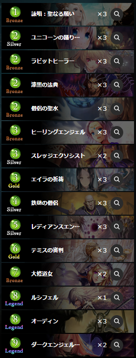 シャドウバース Shadowverse サンプルデッキ コントロールエイラビショップ レシピ Shadowverse速報 シャドウバース速報