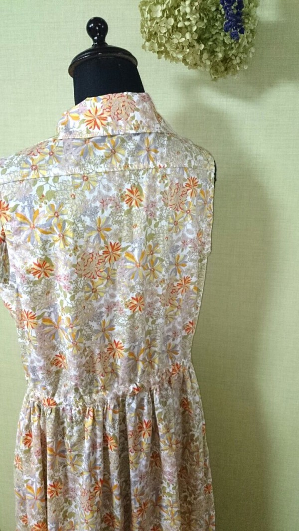 夏の終わりに 綿ローンでポルカドロップスさんの夕涼みワンピース Pui Pui Pui