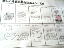 給食当番イラスト しましま日記