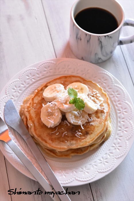 ホットケーキミックスで カッテージチーズとバナナのパンケーキ 四万十住人の 簡単料理ブログ Powered By ライブドアブログ