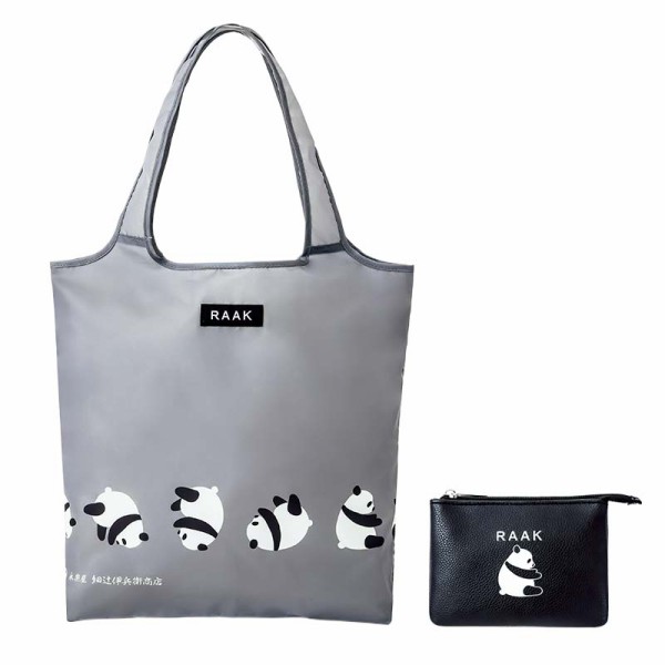 永楽屋 細辻伊兵衛商店 Raak パンダ柄 財布付きエコバッグbook ムック本付録 財布付きエコバッグ 雑誌付録パトロール