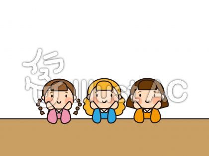 イラスト 頬杖をつく子どもたち がイラストacで公開中です 日日oekaki