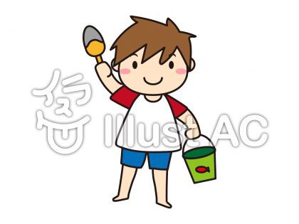 バケツを持つ男の子と女の子のイラスト素材が公開中です 日日oekaki
