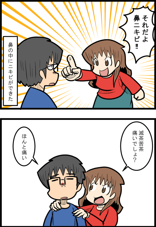 鼻ニキビ しんまい夫婦の日常