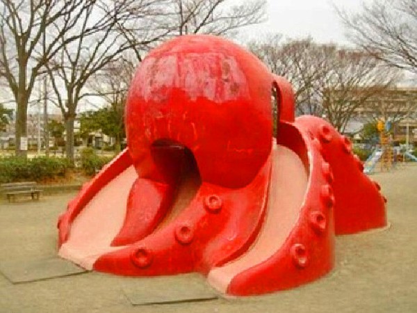 タコ形滑り台 カンガルー形複合遊具 清水月見公園 静岡県静岡市清水区 旧清水市 月見町155 00shizuoka静岡観光おでかけガイド