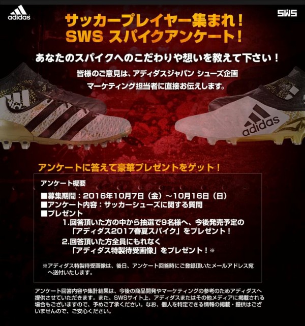 Sws アディダス アンケートキャンペーン開催 0014のblog