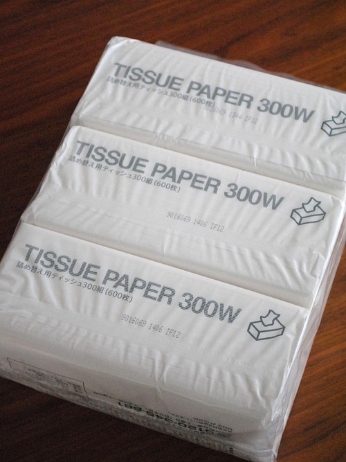 シンプルデザインの箱なしティッシュ おのぼり主婦の暮らす見聞録