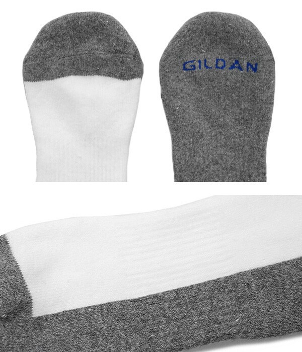 GILDAN PLATINUM 6P クルーソックス BLACK&WHITE : CRIME（東京下北沢T