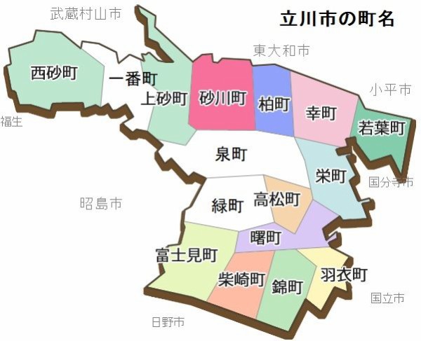 立川市の位置 地理 地図など 立川市