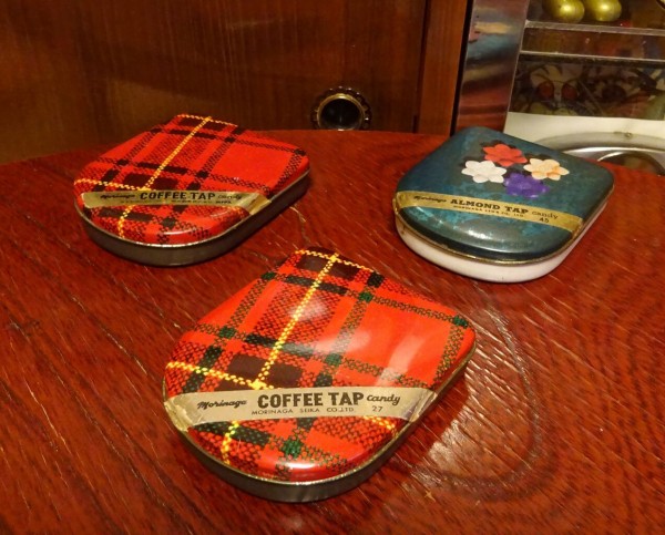 1960年代 森永 アーモンドタップ キャンデー 缶 小物入れ 菓子 昭和