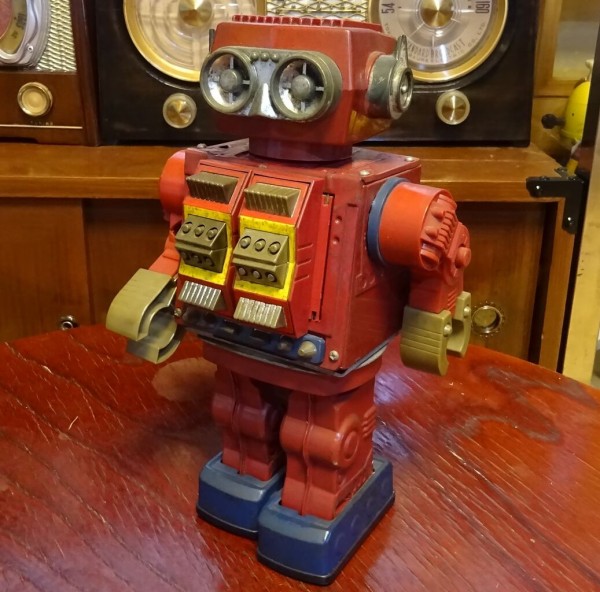 昭和レトロ デンワロボ他ゼンマイロボット4体 当時物