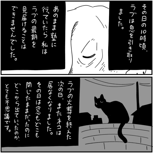 怖い話54 黒猫とラブ しろやぎの漫画おおめブログ Powered By ライブドアブログ