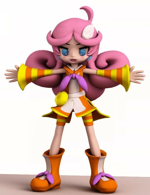 ぷよぷよ 　アミティ　ラフィーナ　フィギュア　組み立て済み ぷよぷよ ラフィーナ (ポージング） : 気まぐれ絵日記 ～3DCGと