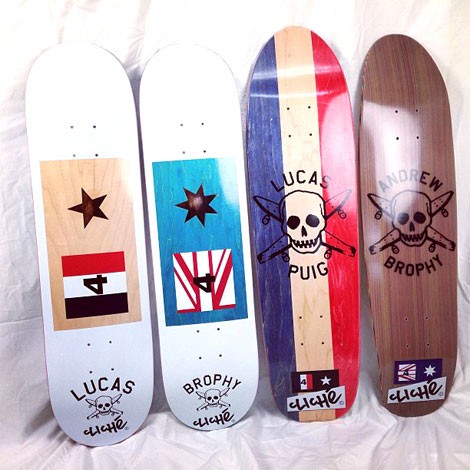 CLICHE × FOURSTAR COLLABORATION SKATE DECK : SKOOL OF DAZE