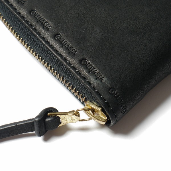 visvim Leather Bi Fold Wallet Black : SKOOL OF DAZE