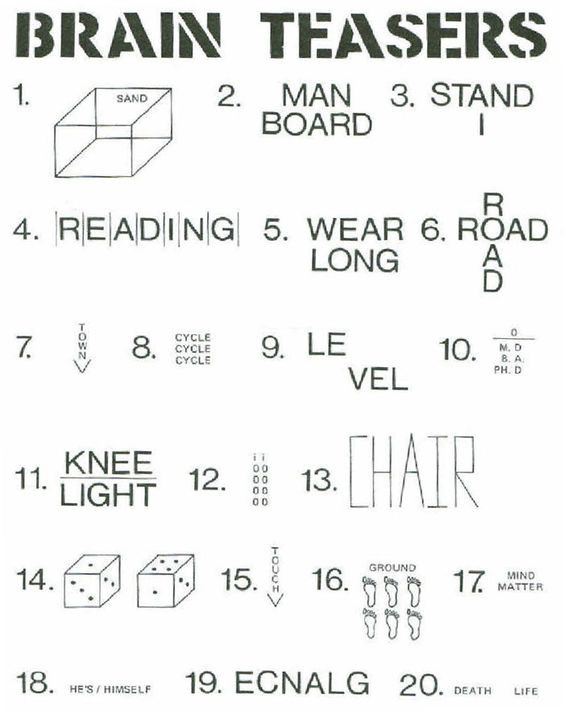 今日のジョーク なぞなぞ Brain Teasers 頭の体操 を解きまくれ スラング英語 Com