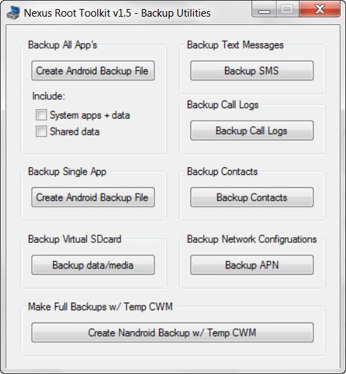 Nexus 7のroot化 Cwm導入 バックアップ等が簡単にできる Nexus Root Toolkit 1 5 の使い方 Smartall スマータル