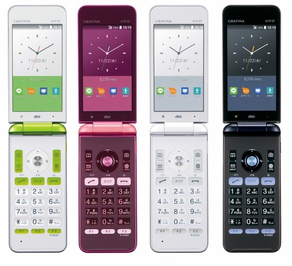 KDDI、au向けVoLTE対応折りたたみ型Androidケータイ「GRATINA