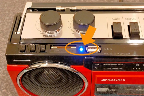 SANSUI Bluetooth搭載ステレオラジオカセット 昭和レトロ 新品で買えるレトロデザイン。SANSUIのBluetooth搭載ラジカセ