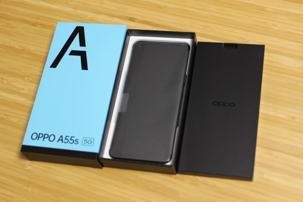 OPPO A55s 5G　SIMフリー　箱+本体 約3万円と手頃な新エントリースマホ「OPPO A55s 5G」をひと足先