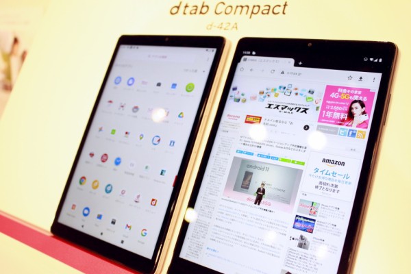 NTTドコモの8インチタブレット「dtab Compact d-42A」を写真と動画で