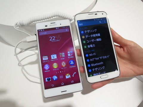 iPhone 6対抗の最有力モデル！au向け「Xperia Z3 SOL26」が先行展示