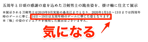 2019年がもうすぐ終了「アレが来るな…」「本丸博の