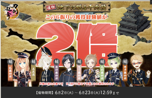 2026年6月】刀剣乱舞「大阪城/地下に眠る千両箱」攻略、99F、自動周回