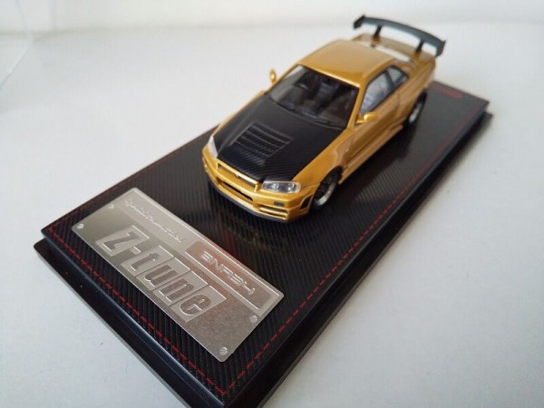 ignition model…1/64 NISMO R34 GT-R Z-tune Gold～NISMO BOX仕様