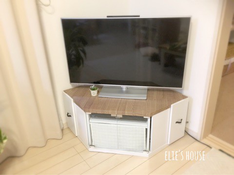 リメイクシートでテレビ台をリメイク : elie's house DIY100均リメイカーエリィの暮らし＆レシピブログ Powered by  ライブドアブログ