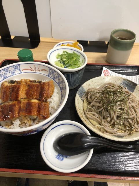 うなぎ丼とミニざるそばセット@ザめしや24／ライフフーズ株主優待券