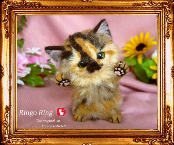 オーダーの猫ちゃん(^^) : りんごりんぐ～羊毛フェルトアート～