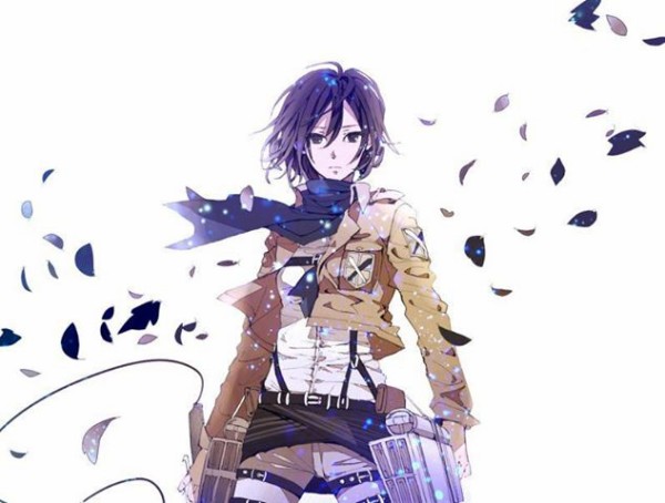 進撃の巨人 ミカサとクリスタのアニメ水着版権絵ｷﾀ ﾟ ﾟ ミカサの腹筋は超バッキバキだぞ そくどく