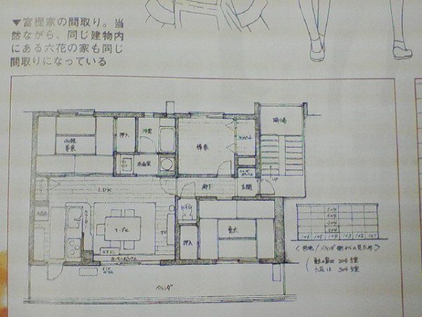 中二病でも恋がしたい 富樫家の間取りが判明 団地なのに結構大きいのね そくどく