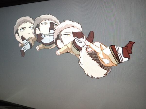 進撃の巨人 公式4コマ 第19話 リヴァイの音響弾ンゴｗｗｗｗちみキャラジャンのジャンプがかわええ そくどく