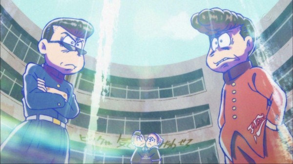 おそ松さん 第話 教えてハタ坊 スクール松 イヤミの学校 感想まとめ カラ松の乳首丸見え そして六つ子がお笑いや声優を目指した結果 そくどく