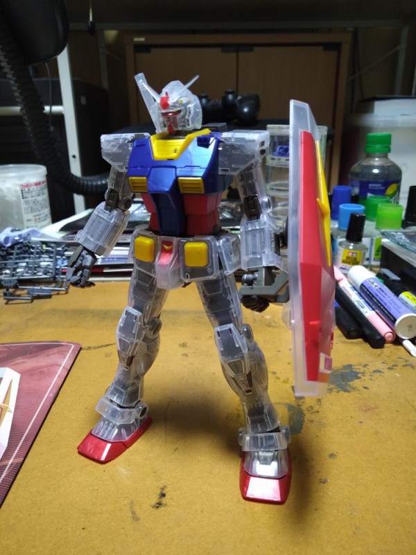 MG：RX-78-2ガンダム（ORIGIN版）ソリッドクリア/リバース ラストワン賞 : いつもクチャクチャ