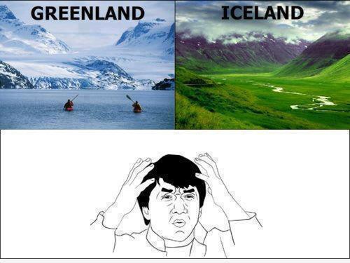 外国人 グリーンランドは氷で アイスランドは緑で覆われている 逆じゃね 海外の雑談 そと速