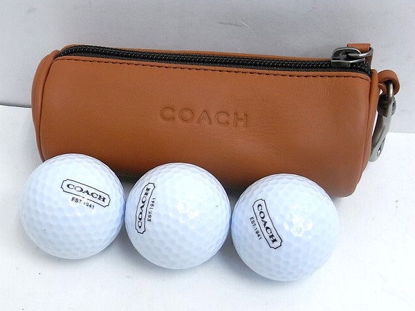 オリジナルデザイン手作り商品 COACH コーチ ゴルフボールケース