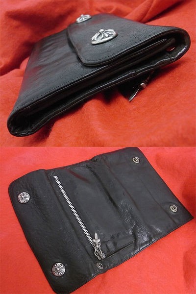 CHROME HEARTS【定価24万↑】WAVEウォレット/デストロイレザーをお