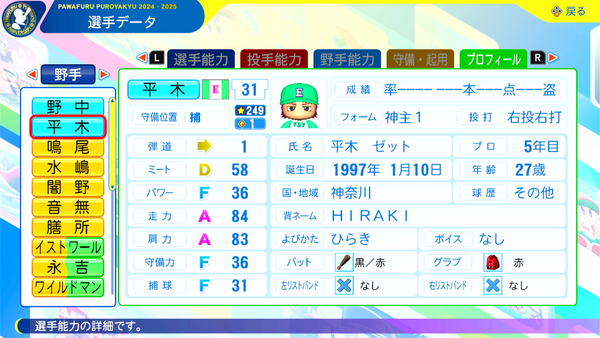 パワプロ、野球、エメラルド パワプロ、野球、エメラルド パワフルプロ野球2024-2025 Nintendo